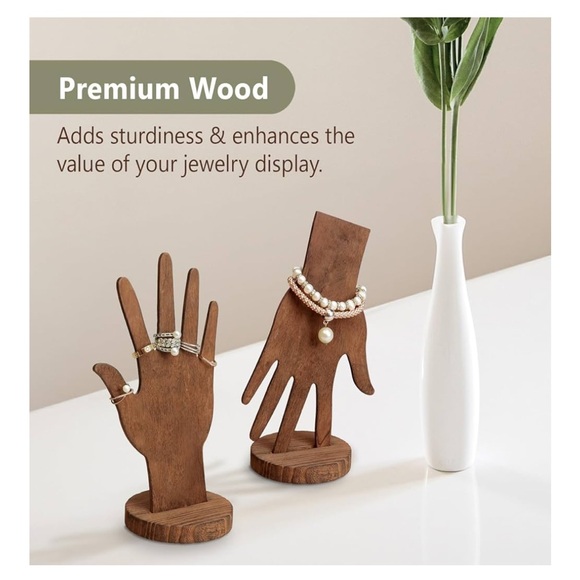 Real Wooden Hand Jewelry Display~NWT - Picture 9 of 11